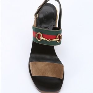 GUCCI Double Strap Sling Backs Eu 36